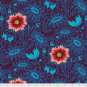 Bestseller Shadow Coleopsis Blumenstoff – Anna Maria Made My Day Designerstoffe – Free Spirit Fabrics Patchworkstoff