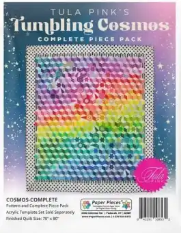 Tula Pink Tumbling Cosmos Quilt EPP Paper Pieces plus Original Schnittmuster / Anleitung Expressversand