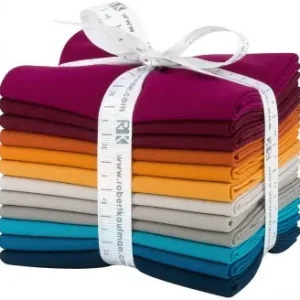 Tuscan Skies Palette Fat Quarter Stoffpaket - Kona Cotton Solids Unistoffe Stoffregenbogen Top-Preis
