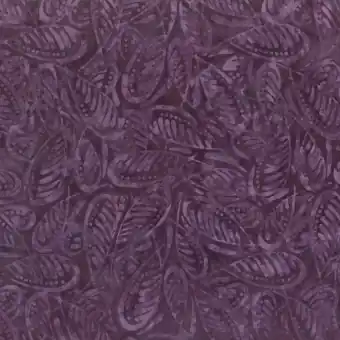 Lila Blätter Batikstoff – Purple Leaves – Wilmington Balibatiks Patchworkstoffe Mega-Angebot