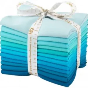 Heute Kaufen Pool Party Palette - Halbe Meter Blaues Stoffpaket - Kona Cotton Solids Unistoffe Color Story Stoffauswahl