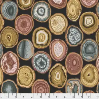 Charcoal Geodes – Kaffe Fassett Collective Designerstoffe – Philip Jacobs Spring 2019 Patchworkstoff Jetzt Bestellen