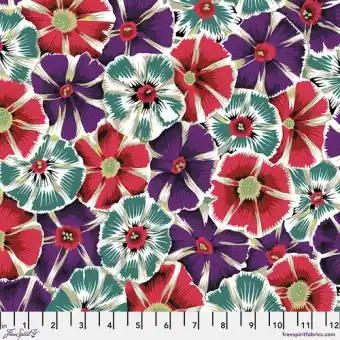 Neue Ware Contrast Pinwheels Blumenstoff – Kaffe Fassett Collective Designerstoffe – Philip Jacobs Patchworkstoff Meterware