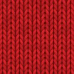 Preis Gesenkt Roter Strickoptik Motivstoff - Red Knit - Weihnachtlicher Patchworkstoff