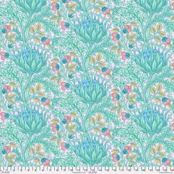 Heißes Angebot Lavender Artichoke Blumenstoff – Kaffe Fassett X The Original Morris & Company – Limited Edition Crossover Designerstoffe / Patchworkstoffe