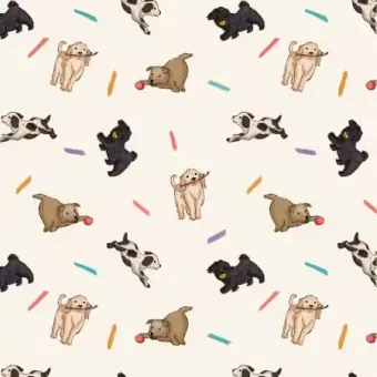 Cream Dog Park Hundestoff – von Belle & Boo out to Play Direktkauf