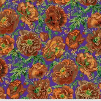 Mega-Angebot Brown Dorothy Flowers Blumenstoff – Kaffe Fassett Collective Designerstoffe – Philip Jacobs Patchworkstoff Meterware