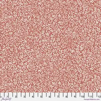 Direktkauf Red Small Standen Lily Baumwollstoff – Original William Morris & Company Lizenzstoff – Free Spirit Fabrics Leicester Patchworkstoffe