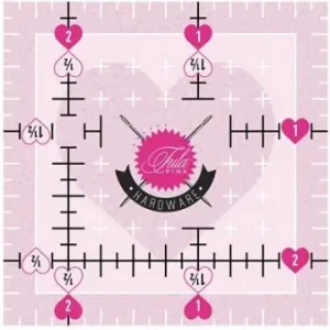 Knallerangebot 2 1/2" Tula Pink Herz Lineal- Original Tula Pink Hardware - Square Templates Ruler with Heart