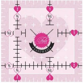 Knallerangebot 2 1/2″ Tula Pink Herz Lineal- Original Tula Pink Hardware – Square Templates Ruler with Heart