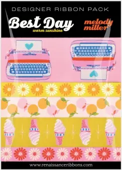 Best Day Ever Melody Miller Designer Ribbon Pack – Renaissance Ribbons Webbänder Set – Ruby Star Society Schneller Versand