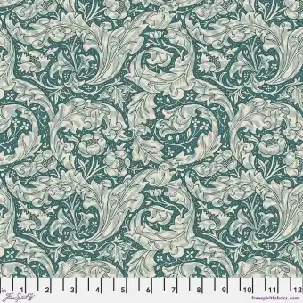 Emery Blue Small Bachelors Buttons Ranken- & Blumenstoffen – Emery Walker’s House – The Original Morris & Co. Lizenzstoff – Free Spirit Fabrics Patchworkstoffe Mengenrabatt