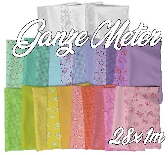 Preisreduziert 28x 1m Stoffpaket – Tula Pink’s 50th Collection Bundle Designerstoffe – FreeSpirit Patchworkstoffe – True Colors ’25 – GANZE METER
