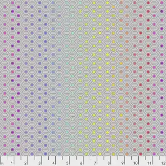 Original Dove Hexy Rainbow Hexagonstoff – True Colors Tula Pink Basicstoffe – FreeSpirit Patchworkstoffe