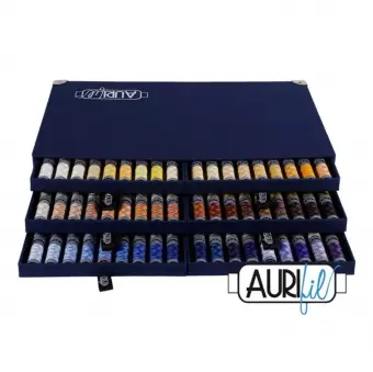 Im Trend 28wt Garnalbum Aurifil Full Selection – Premium Garnschatulle mit allen 270 Farben