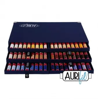 12wt Garnalbum Aurifil Full Selection – Premium Garnschatulle mit allen 270 Farben Premium