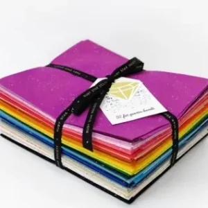 Speckled Fat Quarter Bundle - Ruby Star Society Basicstoff 50 FQs - Rashida Coleman Hale Stoffpaket - Designerstoff mit Metallic Akzenten Premium