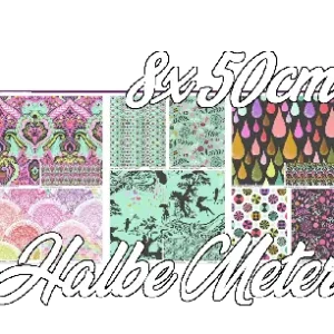 HALBE METER! 8x 50cm Prince Charming Deja Vu by Tula Pink Designerstoff - Free Spirit Fabrics Patchworkstoffe - VORBESTELLUNG! Lieferung Ihrer gesamten Bestellung ca.Juli / August 2026! Neu Im Sortiment