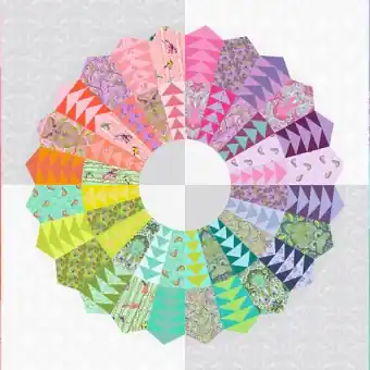 Schneller Versand Moonlit Menagerie Quilt Kit – Tula Pink 50th Designerstoff Materialpackung „Full Moon Forest II“ – FreeSpirit Patchworkstoffe – VORBESTELLUNG! Lieferung Ihrer gesamten Bestellung ca. April / Mai 2025!