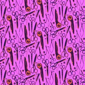 Nur Heute Night Tools of the Trade Nähmotivstoffe – HomeMade Tula Pink Designerstoff – FreeSpirit Patchworkstoffe