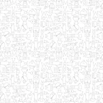 Dance Party – Sugaridoo Robo Boogie Irene Staal – BENARTEX Patchworkstoffe White / Grey Nur Heute