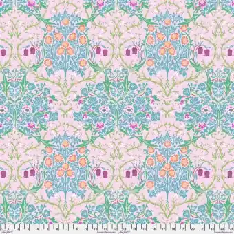 Pink Blackthorn Blumenstoff – Kaffe Fassett X The Original Morris & Company – Limited Edition Crossover Designerstoffe / Patchworkstoffe Sofort Bestellen
