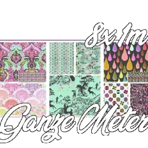 GANZE METER! 8x 1m Prince Charming Deja Vu by Tula Pink Designerstoff - Free Spirit Fabrics Patchworkstoffe - VORBESTELLUNG! Lieferung Ihrer gesamten Bestellung ca.Juli / August 2026! Markenware