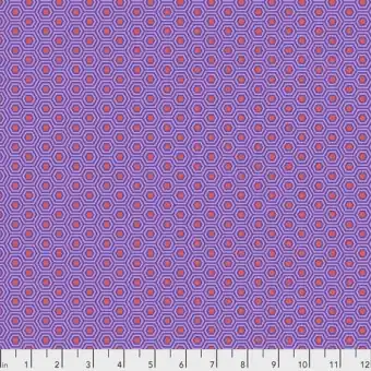 Fire Fish Hexy Hexagonstoff – True Colors Tula Pink Basicstoffe – FreeSpirit Patchworkstoffe Gratis Versand