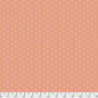 Versand Am Gleichen Tag Peach Blossom Hexy Hexagonstoff – True Colors Tula Pink Basicstoffe – FreeSpirit Patchworkstoffe