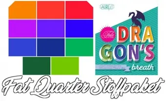 Tula Pink’s „Dragon’s Breath“ Mythical Designer Solids Unistoffe – 11 FQs Patchworkstoffe – Fat Quarter Stoffpaket Sale