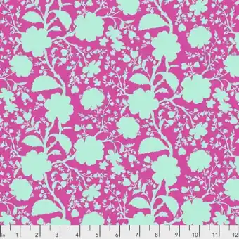 Azalea Wildflower Blumenstoff – True Colors Tula Pink Basicstoffe – FreeSpirit Patchworkstoffe Original