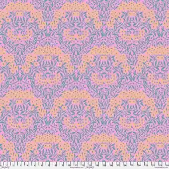 Must-Have Pink Michaelmas Daisy Blumenstoff – Kaffe Fassett X The Original Morris & Company – Limited Edition Crossover Designerstoffe / Patchworkstoffe