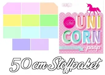 Echt Tula Pink’s „Unicorn Poop“ Mythical Designer Solids Unistoffe – 11 x 50cm Patchworkstoffe – Halbe Meter Stoffpaket