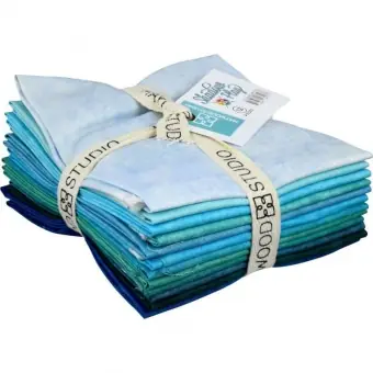 Solange Der Vorrat Reicht 10 FQ Shadow Play Teals – Maywood Studios Fat Quarter Paket Blautöne & Türkisnuancen