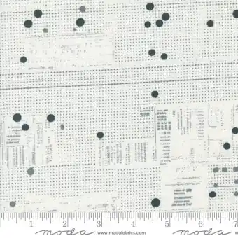 White Modern Tickets Pünktchenstoff – Zen Chic by Brigitte Heitland – Moda Fabrics Patchworkstoffe Still More Paper Echt