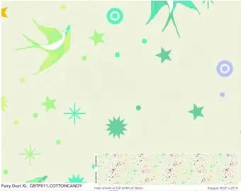 Hochwertig Überbreiter Rückseitenstoff! Cotton Candy Fairy Dust XXL Quilt Backing – Everglow Neon True Colors Tula Pink Designerstoff – FreeSpirit Patchworkstoffe