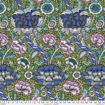 Contrast Wandle Blumenstoff – Kaffe Fassett X The Original Morris & Company – Limited Edition Crossover Designerstoffe / Patchworkstoffe Top-Preis