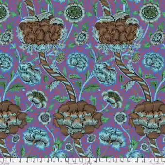 Cobalt Wandle Blumenstoff – Kaffe Fassett X The Original Morris & Company – Limited Edition Crossover Designerstoffe / Patchworkstoffe Markenware