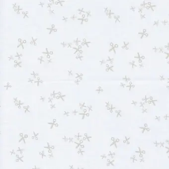 Top-Seller Off White Bluish Scissors – Zen Chic by Brigitte Heitland – Moda Fabrics Patchworkstoffe