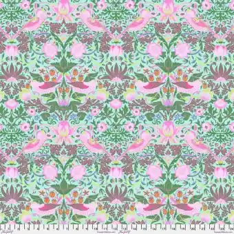 Aqua Strawberry Thief Vogelstoff – Kaffe Fassett X The Original Morris & Company – Limited Edition Crossover Designerstoffe / Patchworkstoffe Direktkauf