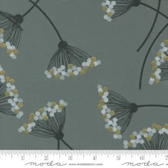 Smoke Shimmer Metallic Dandelion Blümchenstoff – Zen Chic by Brigitte Heitland – Moda Fabrics Patchworkstoffe Mega-Angebot