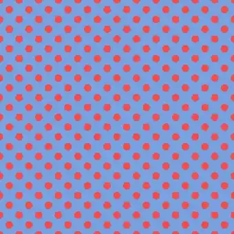 Lupine Pom Poms – All Stars by Tula Pink – Pünktchenstoff mit roten Punkten auf Blau Geprüft