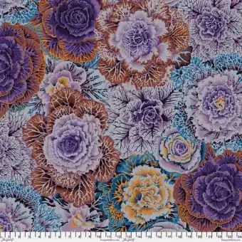 Solange Der Vorrat Reicht Dark Brassica Blumenstoff Kohlköpfen – Kaffe Fassett Collective Designerstoffe – Philip Jacobs Patchworkstoff Meterware