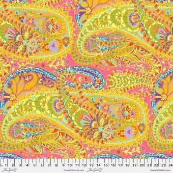 Lime Paisley Jungle – Kaffe Fassett Collective Designerstoffe – Free Spirit Fabrics Patchworkstoff Jetzt Kaufen