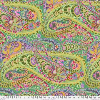 Sofort Bestellen Green Paisley Jungle – Kaffe Fassett Collective Designerstoffe – Free Spirit Fabrics Patchworkstoff