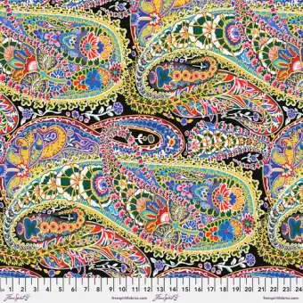 Mengenrabatt Contrast Paisley Jungle – Kaffe Fassett Collective Designerstoffe – Free Spirit Fabrics Patchworkstoff
