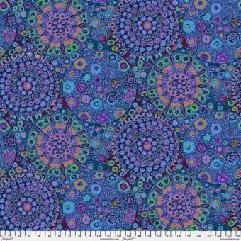 Direkt Vom Hersteller Blue Millefiore – Kaffe Fassett Collective Designerstoffe – Free Spirit Fabrics Patchworkstoff