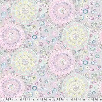 Solange Der Vorrat Reicht Grey Millefiore – Kaffe Fassett Collective Designerstoffe – Free Spirit Fabrics Patchworkstoff