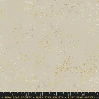 Sonderangebot Speckled Natural – Cremefarbener Ruby Star Society Basicstoff – Rashida Coleman Hale Designerstoff mit Metallic Akzenten