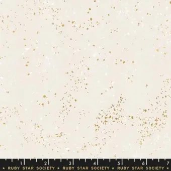 Neu Speckled White Gold – Wollweißer Ruby Star Society Basicstoff – Rashida Coleman Hale Designerstoff mit Metallic Akzenten